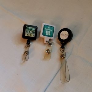 3 ID pulls/ badge holders **bundle only**